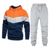 Sweat à capuche pour hommes, imprimé de marque, combinaison de sport, loisirs, Fitness, avec un petit sweat à capuche, pantalon, automne et hiver