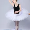 Palco desgaste profissional ballet tutu adulto dança saia menina cisne lago desempenho trajes branco preto 7 camadas malha dura
