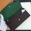 2023- Cartera larga para mujer, cartera Multicolor de diseñador, tarjetero de visita colorido, clásico para mujer