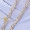 Anpassad 10k Real Yellow Gold Iced Out Jewelry Hip Hop Chain GRA Certificat 4mm VVS Moissanite Cluster Tennis Chain Necklace Uhime