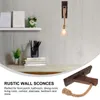 Wall Lamp Retro Decor Rustic Household Pendant Light Rural Rope Modern Plug Sconce Hanging Wooden Decorative