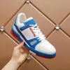 Designer Sneaker Virgil Trainer Casual Shoes Calfskin Leather Abloh White Green Red Blue Letter Overlays Platform Low Sneakers Size Eur36-45 Running Shoes With Box