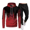 Survêtements pour hommes 2023 Marque Automne et hiver Sweat à capuche Costume de marque de mode pour hommes Pantalon de jogging décontracté Costume de sport Sweat-shirt Ensembles pour hommes x0907