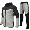 Męskie dresy męskie wiosenne dresowe dresy sportowe kurtki+spodnie dwupoziomowe zestawy mody mody garnitur stroje gimnastyczne ubrania fitness x0907
