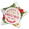 DHL Blanks Sublimation Seramic Ornament 3Inches Ceramic Christmas Ornament شخصية مصنوعة يدويًا لديكور شجرة عيد الميلاد لـ DIY