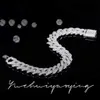 Pushi Wholesale Fine Quality Jewelry S925 Sterling Silver Bracelet Moissanite Hiphop Cuban Bracelet for Men Women Necklace Rxseb