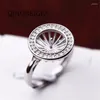 Clusterringe QIAOBEIGE 925 Sterling Silber Offener Ring Perle DIY Montage Nur Zubehör Kein Großhandelspreis