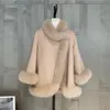 Damen Pelz Kunstpelz Winterjacke Frauen Echtpelzmantel Naturpelzkragen Dicke warme Kaschmirwolle Wolloberbekleidung Streetwear Fashion 230906