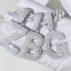 Iced Out Sterling Silver GRA Certificate Pass Diamond Tester Custom Made Initial Moissanite Letter Pendant Qxetc