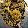 メンズカジュアルシャツ2021秋の冬のメンズロングシャツシングル胸肉3D最新のカジュアルレトログラフィックテーマ男性トップボタンカーディガンT230907