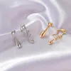 Boucles d'oreilles à clous dépareillées pour femmes, goutte d'eau irrégulière, liquide de fusion asymétrique, pendentif Punk abstrait, bijoux cadeau