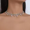 Chains Shining Geometric Fashion Necklace Claw Chain Rhinestone Creative Personality Pendant Luxury Retro