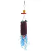 Other Bird Supplies Parrot Chew Toy Toys Hanging Bite Long Tail Wood Pet Wooden Parakeet Balance Train Swing