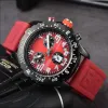 AAAA Top Luxury Men's Watch Quartz Endurance Pro Avenger Chronograph 44mm Watches Flera färger Gummi Män klockor Glass Wristwatches Breitling 05