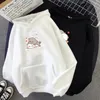 Kadın Hoodies Kış Sonbahar Kawaii Sevimli Baskı Kazakları Kadınlar Gevşek Uzun Kollu Artı Boyutlu Kapüşonlu Sweatshirtler Leisure Harajuku Tops