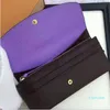 2023- Cartera larga para mujer, cartera Multicolor de diseñador, tarjetero de visita colorido, clásico para mujer