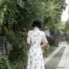 Ubranie etniczne Eleganckie lato Modern Cheongsam Duża huśtawka Koronkowa moda