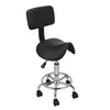 Adjustable Hydraulic Swivel Saddle Stool Spa Salon Rolling Chair With Backrest286d