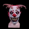 Party Masks Clown Mask Horror Halloween Cosplay Joker Bell Costume Full Face Realistic Latex Mascaras Rave Head Cover Festival Accessories X0907