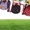 Bolsa de bolsa de moedas de coruja de animal fofa infantil com zíper da criança zíper chinês de tecido de algodão artesanato bolsa de bolsa de bolso 95x125 cm 10pcslo8830277