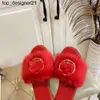 23SS Nieuwe Slippers Nertsenhaar Slippers Bont Sexy Mode Fuzz Platte Muilezel Luxe Merk Designer Etentje Vrouwen Slipper