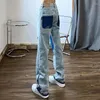 Herr jeans y2k stjärna design hip hop lapptäcke byxor harajuku vintage casual baggy överdimensionerad mångsidig koreanska streetwear