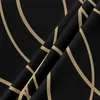 Table Cloth Twisted Lines Art Black Background Waterproof Tablecloth Decoration Round Cover For Kitchen Wedding Home Dining Room