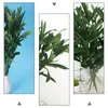 Kwiaty dekoracyjne sztuczna gałąź oliwek symulowana małe rośliny Holly Leaf Decor Decor Plastic Office Wedding