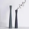 Vases Fine Tall Long Brushed Ceramic Vase Living Room Dry Flower Arrangement Decoration Model Soft Pieces