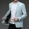 Męskie garnitury najlepsi mężczyźni na wiosenny koreański trend Trend Slim Fit Blazers marka odzież męska Kurtki Business Casual Dress