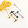 Labret Gioielli per piercing sul labbro Anello per capezzolo con piercing alla lingua in acciaio inossidabile Barretta per borchie per corpo con bilanciere 5 colori 230906