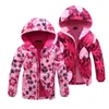 Jaquetas jaqueta para meninas primavera crianças flor velo roupas meninas casaco blusão outerwear crianças polar velo à prova de vento 3-12t 230906