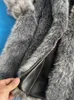 Pelliccia delle donne Pelliccia sintetica 2022 Nuovo Inverno moda donna di lusso finto argento stile coreano cappotto di pelliccia imitazione pelliccia di volpe Furry caldo cappotto di pelliccia con cappuccio da donna x0907