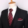 Classique Slim Skinny Jacquard tissé cravates hommes rayure Plaid Floral vin bleu mariage cravates 8 cm