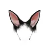 Opaski na głowę Pluszowe, składane uszy króliczki Realistyczne zwierzę zwierzęta uszy uszy obręcze lolita kawaii Cosplay Akcesoria Dr Dhghg
