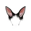 Hoofdbanden Harig Pluche Opvouwbaar Bunny Oren Hoofdband Realistisch Dierenkonijn Oor Haar Hoepel Hoofddeksels Lolita Kawaii Cosplay Accessoires Dr Dhghg