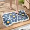 Tapis Fleurs Tufting Tapis De Salle De Bain Paillasson Doux Moelleux Tapis Chambre Chevet Tapis Anti-dérapant Tapis De Sol Esthétique Décoration De La Chambre À La Maison