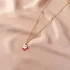 Цепочки, модное рождественское ожерелье с изображением Санта-Лося, титановая стальная цепочка, женские подвесные украшения