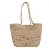 Sacos de cintura Cesta de praia Saco de verão Palha Ffashion Bbags Big Rattan Ombro Grande Capacidade Tecido Bolsas feitas à mão