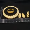 Bröllop smycken set est lyx brasilien guld pläterade smycken set damer utsökta halsband örhängen ring armband gåva H00103 230907