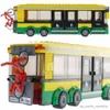 블록 시티 타운 버스 클래식 빌딩 블록 호환 377pcs 뉴스 스탠드 모델 장난감 R230907
