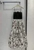 Casual Kleider Hohe Qualität Frauen Kleidung Sommer Mode Schwarz Gedruckt Kleid Spitze Sexy Stickerei Ballkleid Spaghetti Strap