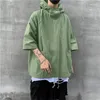 Sudaderas con capucha para hombre, camiseta para hombre, sudaderas de verano, jersey coreano de media manga, camisetas holgadas, ropa de calle de estilo fino