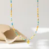 Colares de pingente venda direta boêmio multi-colorido contas de arroz senhoras colar moda personalidade artesanal miçangas jóias