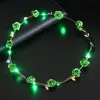 Święta Bożego Narodzenia Flashing LED Strings Strings Glow Flower Crown Opaski na głowę lekkie przyjęcie urodzinowe girland 970