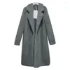 Cappotto da donna in pelliccia autunno inverno finto cappotto da donna spesso caldo con orsacchiotto peluche soffici cappotti lunghi abiti femminili