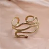 Bangle Fashion Chic Egypt Cleopatra Swirl Snake Butterfly Leaf Arm Cuff Armlet Armband Open Cuff Bangle Bracelet for Women Gift 230907