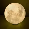 Led kapalı dış mekan su geçirmez ay zemin lambası, şarj stiline sahip 3D ay dekoratif lamba, uzaktan kumanda ile güneş enerjisi ışığı, ev bahçesi dekorasyon zemin lambası