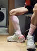 Men's Socks Yellow Green Pink Black White Solid Color High Tube Comfortable Breathable Sports Stockings For Fashion Men