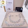 Pass Diamond Tester Vvs Moissanite Miami Iced Out Custom 925 Sterling Silver Cuban Link Chain Eaqjj